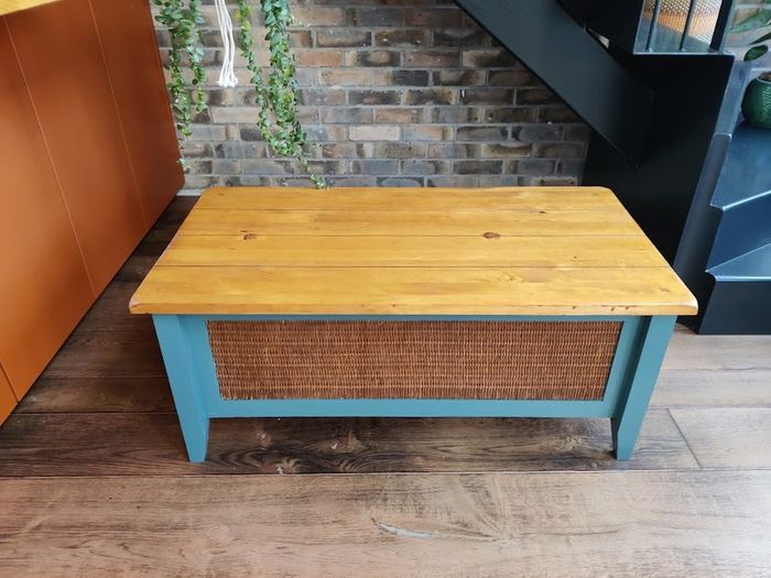 Vintage Upcycled Coffee table/ Blanket Chest