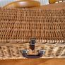 Vintage Wicker  Picnic Basket with 6 person setting Image 7