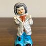 Vintage Bisque Figurine Of a Boy in Oversized Clothes Image 2