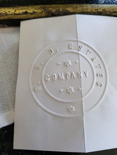 Antique cast Iron press / company seal stamps