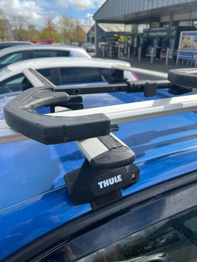 thule roof bars bike rack
