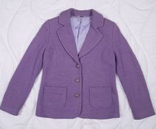 Avalon Lilac Purple Boucle Wool Jacket Blazer 12UK/40EU