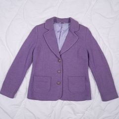 Avalon Lilac Purple Boucle Wool Jacket Blazer 12UK/40EU