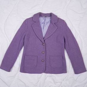 Avalon Lilac Purple Boucle Wool Jacket Blazer 12UK/40EU