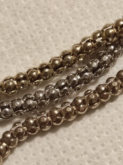 Sterling silver 3 tones necklace