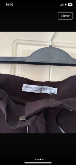 Black Lennon Courtney paper bag trousers size 14