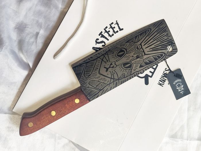 Unique Nakiri Knife Engraved By Di'Casteel