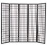 Folding 5-Panel Room Divider Japanese Style 200x170 cm Black Image 4