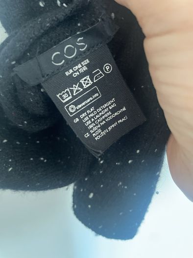 Cos Black Flecked Cashmere Wrap/ Scarf