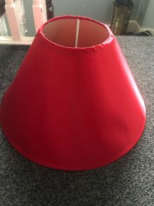 red lampshade large