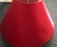 red lampshade large