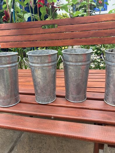 Galvanised planters