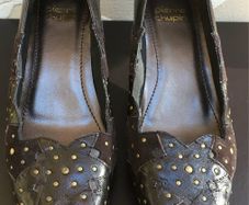 Ladies Brown Leather and Suede Shoes by Pierre Chupin