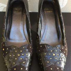 Ladies Brown Leather and Suede Shoes by Pierre Chupin