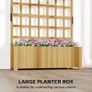 Wooden Raised Planter with Trellis, Raised Bed for Garden with Lattice and Drainage Holes for Climbing Plants Image 6
