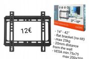 TV Wall Mount Flat Fixed 14" - 42"