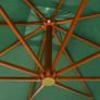 Hanging Parasol 300x300 cm Wooden Pole Green Image 8