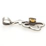 Vintage 925 Sterling Silver & Citrine Butterfly Pendant Image 6