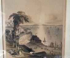 19 century print of  The Cove of Cork