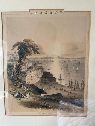 19 century print of  The Cove of Cork