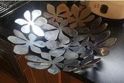 Silver Floral Large Decorative Bowl