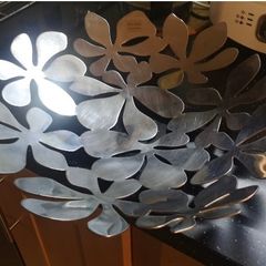 Silver Floral Large Decorative Bowl