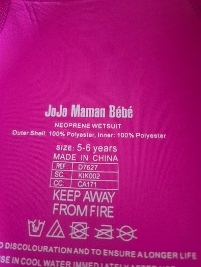 Jojo Maman Bebe wetsuit age 5/6