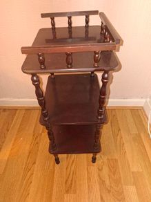 Mahogany Telephone Stand Table 3 tier