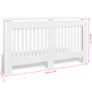 White MDF Radiator Cover Heating Cabinet 152 cm Image 4