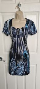 Blue and Black Shift Dress from Culture size 10