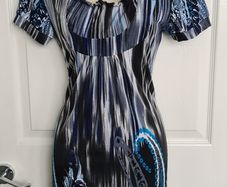 Blue and Black Shift Dress from Culture size 10