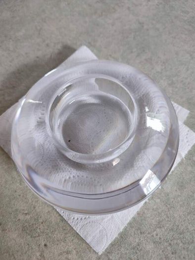 Round Clear Nachtmann Crystal Night Light Candle Holder