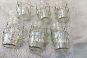Vintage 70s collectable barrel glasses with handles