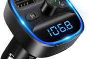 FM Transmitter, Bluetooth Wireless Radio Adapter Car Kit with 2 USB Ports Car Charger MP3 Player Support TF Card &amp; Disk