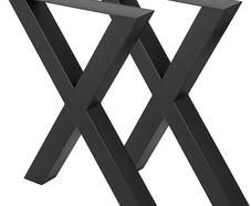 Metal Table Legs 28.4 x 29.9 Inch Black Table Legs Premium steel table legs with X-frame style Steel Bench Legs Country Style Table Legs Furniture Leg Perfect for Coffee Store Home Office Bar