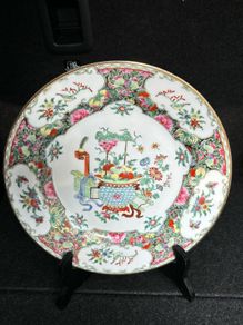 Vintage Oriental Hand Painted Plate