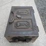 3x Antique Victorian Cast Iron Strong Boxes (c.1850) Heavy Duty and Rare Image 2