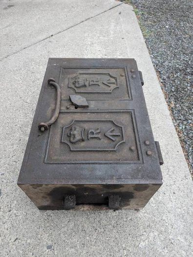 3x Antique Victorian Cast Iron Strong Boxes (c.1850) Heavy Duty and Rare