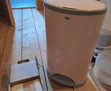 Nappy bin with full box of nappy bin liners