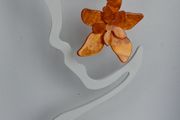 Marbled Orange 3D Tiger Lily Resin Earrings