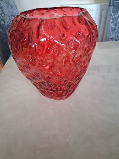 Strawberry Shaped Glass Vase