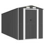 Garden Shed Anthracite 192x606x223 cm Galvanised Steel Image 3