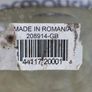 Vintage Crystal Romanian Basket Flower Bow Etching Hand Painted 7 Inches  Diameter Image 6