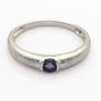 925 Vintage Sterling Silver & Dark Amethyst Ring Image 3