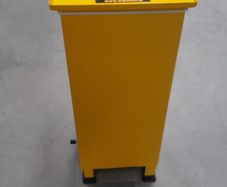 Hygiene waste bin. Height 600 mm. Width 230mm. Depth 290mm.