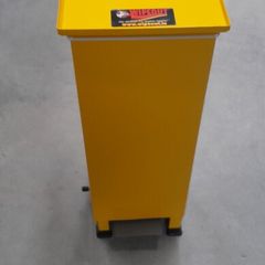 Hygiene waste bin. Height 600 mm. Width 230mm. Depth 290mm.
