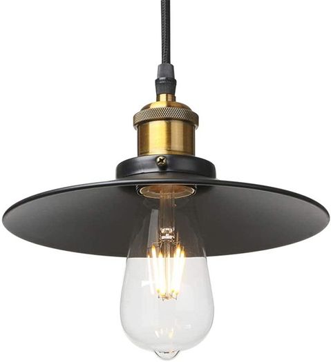 Vintage Industrial Style Ceiling Pendant Lights,Set of 3 Black Metal Pendant Lights,Hanging Light Fixture for Kitchen Island,Farmhouse,Living Room,Bedroom