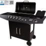 Gas Barbecue Grill Trolley BBQ 3/4/5/6 Burner with Side Stove Gas Grill TUV Tested, Black Image 7