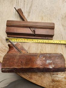 Two Vintage wooden carpenters planes