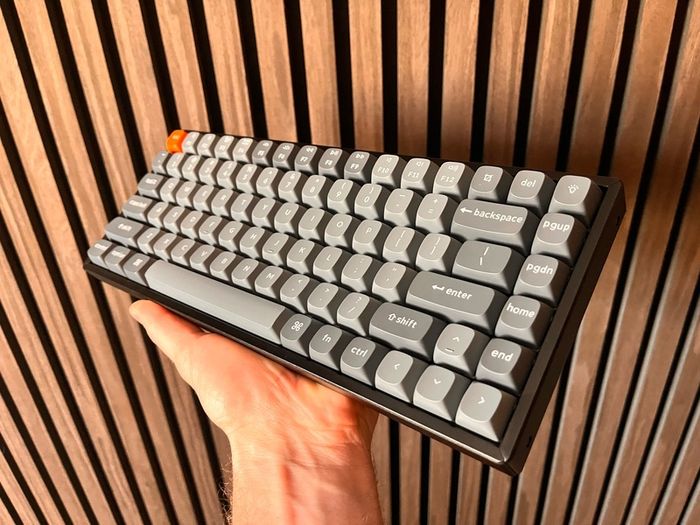 Keychron K2 Max with coiled cable